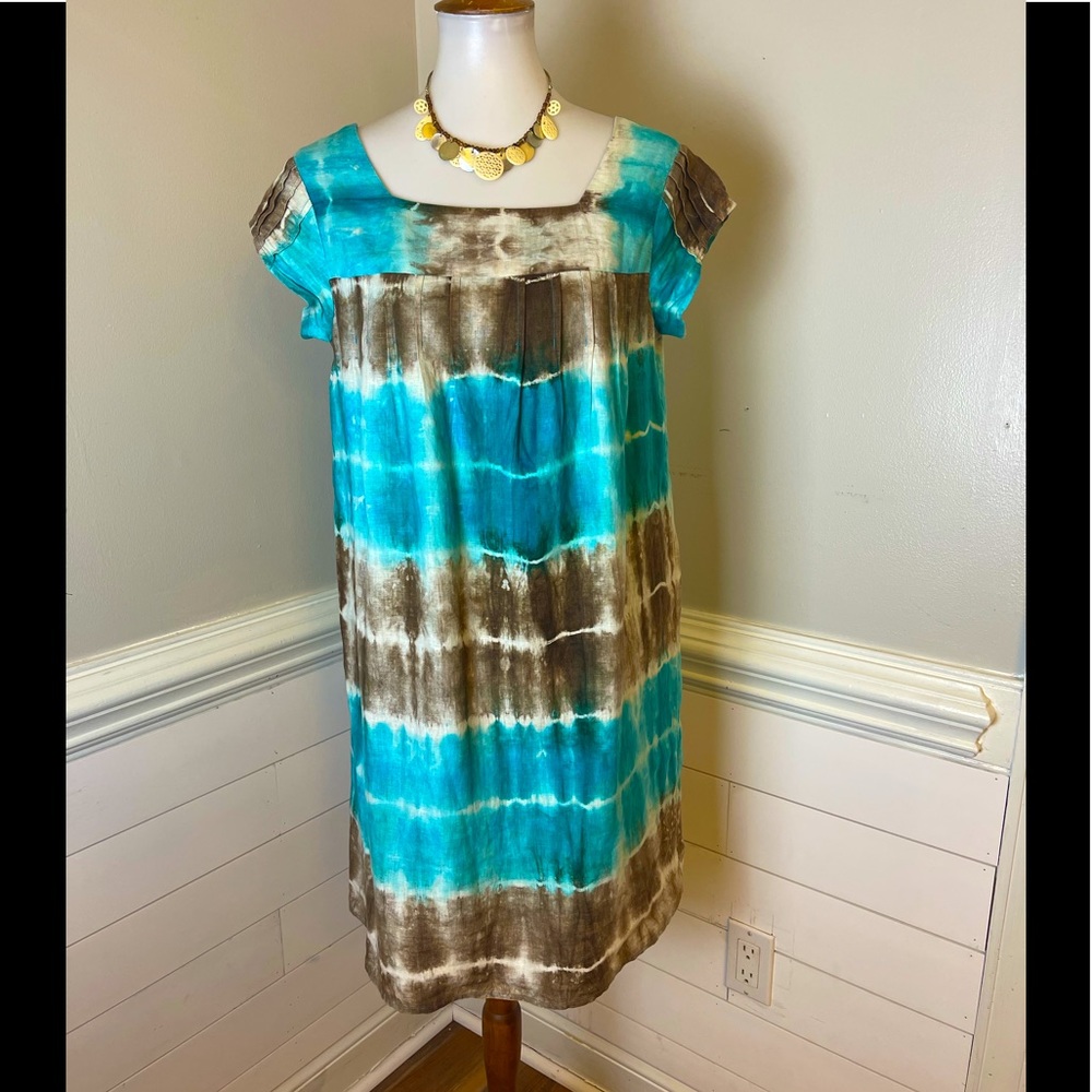 Calypso St. Barth Tie Dye Linen Dress S FREE SHIP